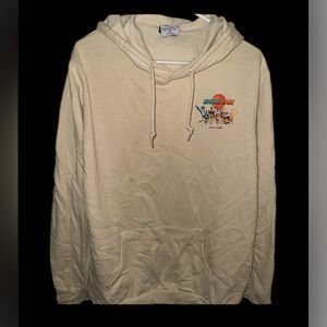 Space Jam Cream Hoodie with Cartoon Graphic| size XXL